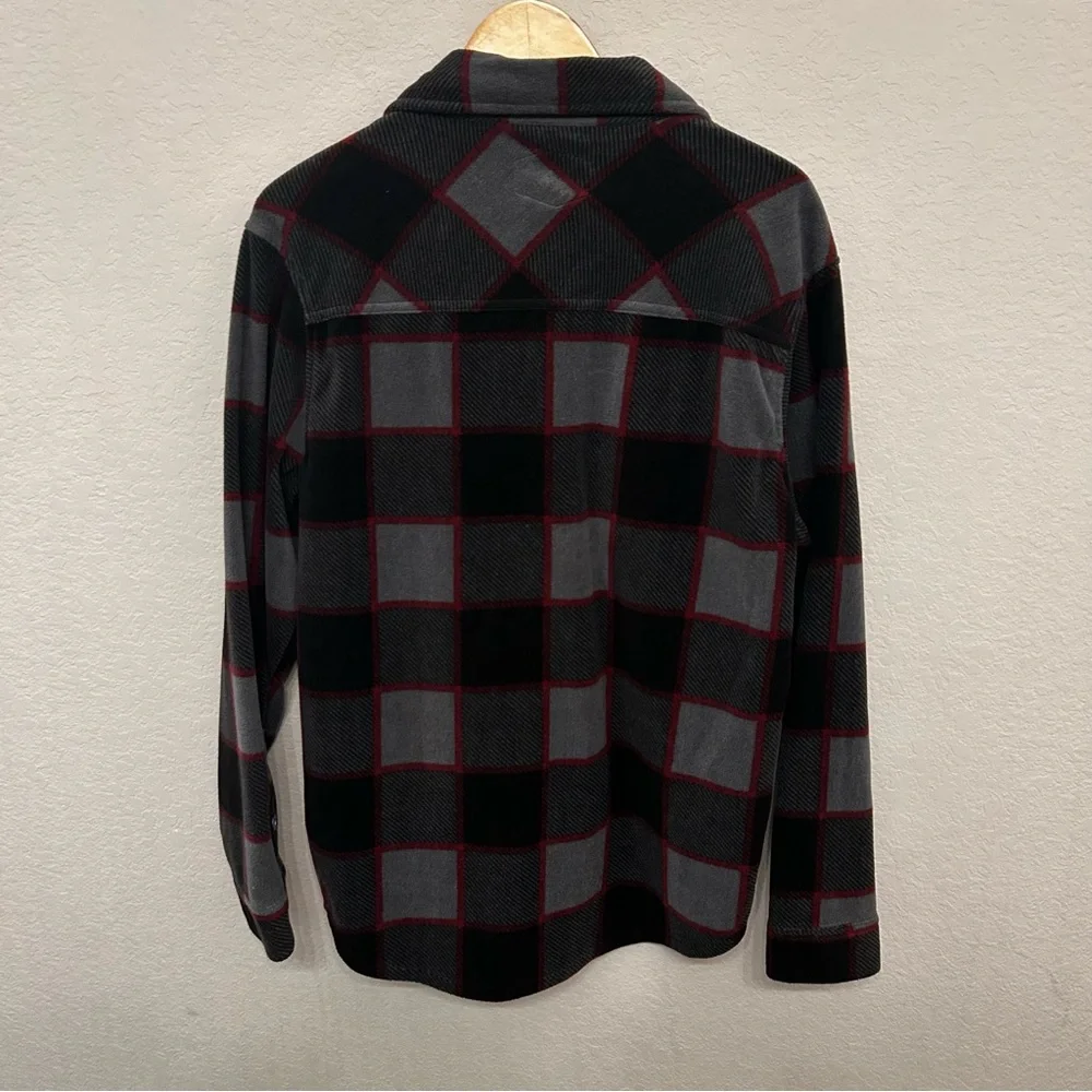 Freedom Foundry Men's Lightweight Plush Plaid Red/Black/Grey Flannel Shirt Sz M - Picture 4 of 8